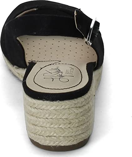 Lifestride Women's Socialite Espadrille Wedge Sandal, Black, 9 M Us #TOP3