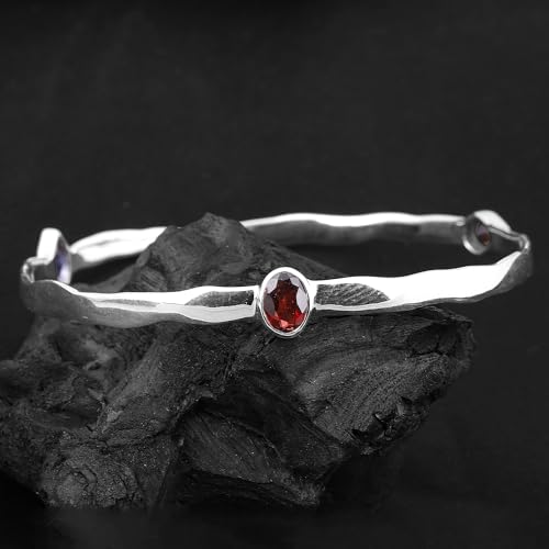 Bracelet multi-pierres résistant argent fait main durable - 4