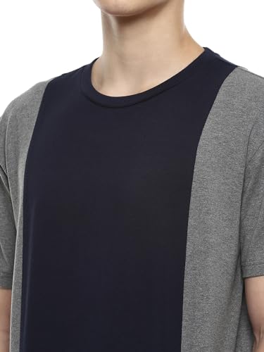 Image of hummel Coal Men's Boxy Fit Crew Neck Color Block Casual T-Shirt