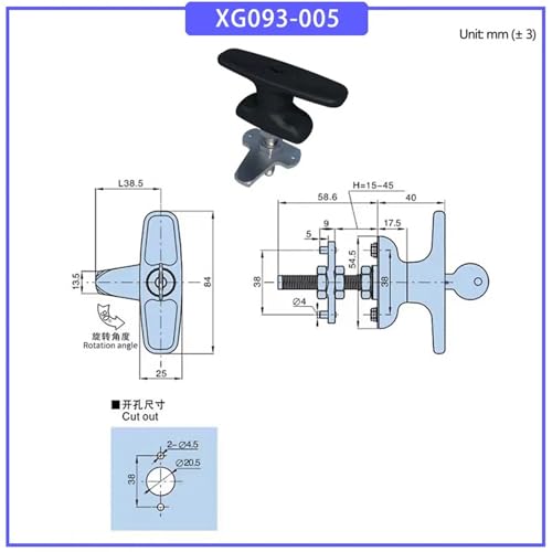Poignée rotative verrouillable avec serrage indexable précis