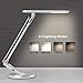 JUKSTG Desk Lamp, 36pcs LEDs 14W 7 Dimming Levels Table Lamps with 4 Lighting Modes, Folding Led Desk Lamps, 1-Hour Auto Timer, USB Charging Port, Touch-Sensitive Control, 5V Reading Lamps, Silver