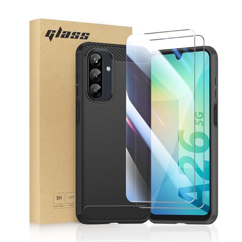 SCL Coque Samsung Galaxy A26 5G + Film Protection Ecran pour Samsung Galaxy A26 5G Noir TPU + 2...