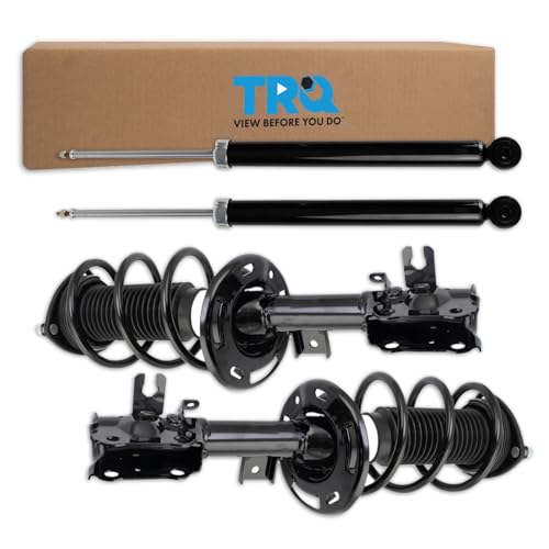 Image of TRQ Front and Rear Complete Strut Assembly & Shock Absorber Kit Complete Strut & Coil Spring Assembly Compatible with 2014-2018 Mazda 3