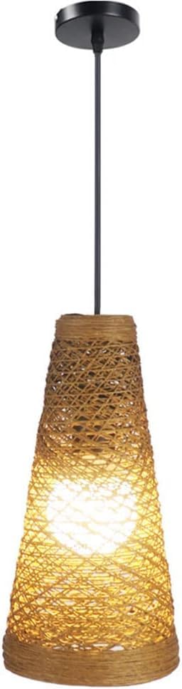 Style Asie du Sud-Est pour cet abat-jour en rotin au tressage artisanal ajouré