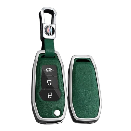 Coque de protection pour clé de voiture Ford - Évite l'usure du boîtier 3 boutons - Accessoire portable motif cuir
