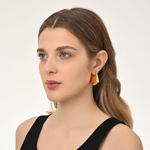 SHERLOVE Trendy Gold Plated Knot Earrings for Women Chunky Statement Drop Dangle Earrings Lightweight Hypoallergenic Fashion Accessories Gold Jewelry Gifts for Womens - Image 5