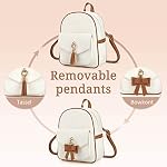 ECOSUSI Damen Rucksack Klein Soft Pu Leder Rucksäcke Schultaschen Wasserdichte Damenrucksäcke Kleine (Mehrfarbig) – Bild 3