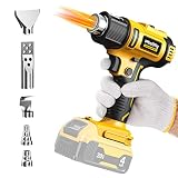 Heat Gun Cordless for DeWALT 18V/20V Battery, Mtiolhig 122℉-1022℉ Variable Temperature Battery Power