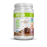 Vega Essentials Nutritional Shake Chocolate (17 Servings, 613g) - Plant Based Vegan protein, Non Dairy, Keto-Friendly, Gluten Free, Non GMO