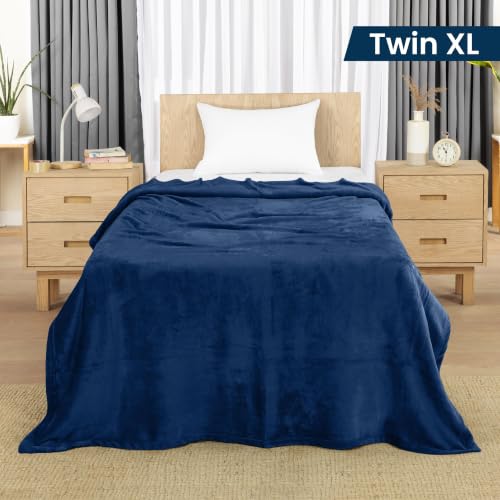 Image of Utopia Bedding Ultra Soft Fleece Bed Blanket Twin XL Size Navy (90x76 Inch)