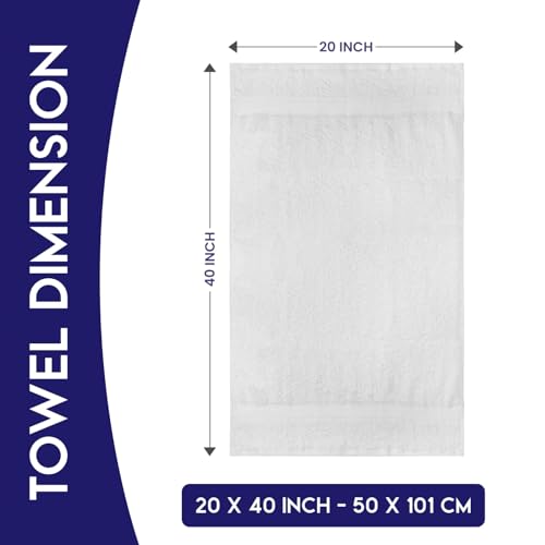 Linteum Textile Supply Premium Hair Drying Towels 100% Ring Spun Cotton Hair Towel for Women, Men, Kids 20x40 inches Quick Dry Salon Towels Hand Towel for Gym, Hair Care, Spa, Home [Pack of 6] White - Thumbnail 6