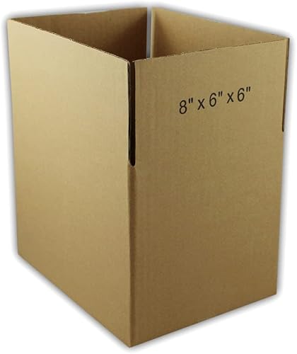 Miniatura 2 de 5 cajas de embalaje de cartón corrugado EcoSwift de 8 x 6 x 6 pulgadas, cajas de envío de mudanza, cajas de cartón de 8 x 6 x 6 pulgadas