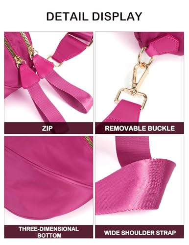 Image of FEIBOON Spacious Nylon Crossbody Bag Bum Bag Handbags Wallets Purses Trendy Shoulder Bag for Women