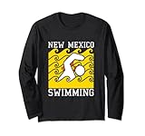 Natation du Nouveau Mexique - Montrez votre passion pour le sport avec ce motif de drapeau américain. Tenue de natation amusante que vous pouvez porter à la piscine, à l'océan, au lac ou pour les cours de natation à l'école