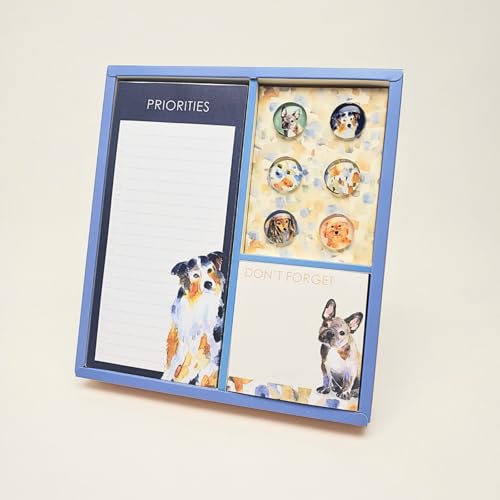 Image of Punch Studio Watercolor Pets DogsNotepad, Listpad and Magnet Set (59256)