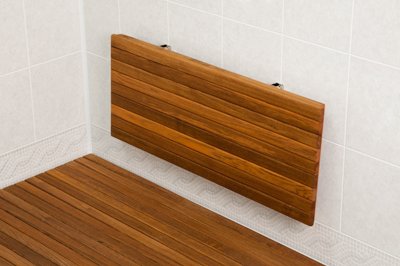 moen fold down teak shower chair