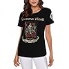Womens Head Metal Band Machine T Shirt Graphic tee Shirt Summer Short Sleeve Crewneck Loose Cute Casual Versatile Fashionable Classic Tees Tops S-XXL #2