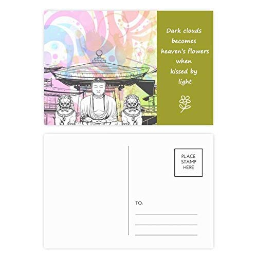 Carte postale religion bouddhiste de haute qualité, set 20pcs poésie et art haut-lieu touristique