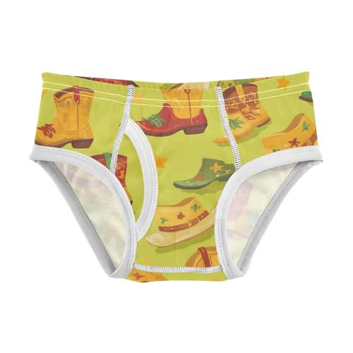 KLL Western Boots Design Boho Scotland Toddler Boys' Cotton Athletic Underwear Breathable Children Undies