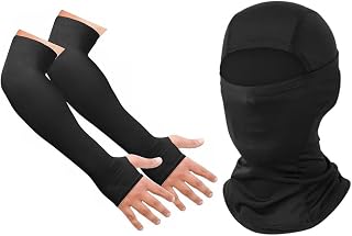 SEFLICA® UV Protection Arm Sleeves & Balaclava Combo | 1 Pair Sleeves + Full Face Riding Mask for Men & Women | Sun Protec... Price In India
