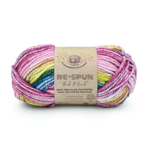 Image of Lion Brand Yarn, Re-Spun T&Q Yarn, Meadow Flowers, Multicolor, 1 Pack