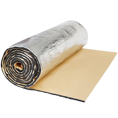 QUARKZMAN Isolante Insonorizzante per Auto 6 mm Isolamento Termico per Cofano Motore 200 x 100cm