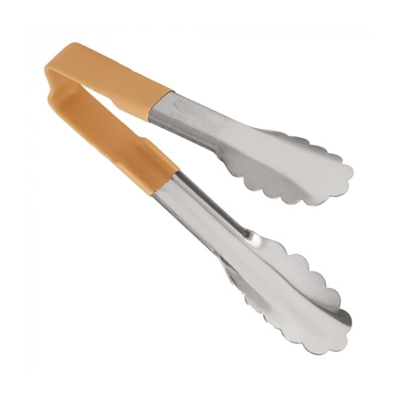 EMGA 721.906 Pince de service en acier inoxydable/plastique, beige, longueur 15 cm