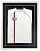 Price comparison product image Vivarti DIY Adult 3D Mounted Sports Shirt Display Frame for Football Shirt, Rugby Shirt, Band T-Shirt Shadow Box - 60 x 80cm - White Frame, Black Mount, Black Backing Card