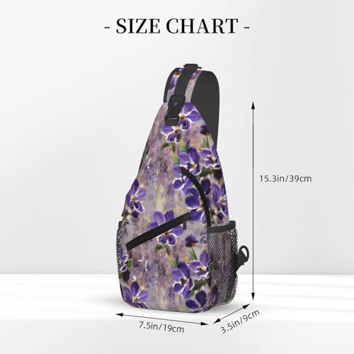 Mochila tipo sling con estampado floral miniatura 3