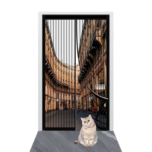 Porte moustiquaire aimantée à fermeture automatique sans perçage - 2