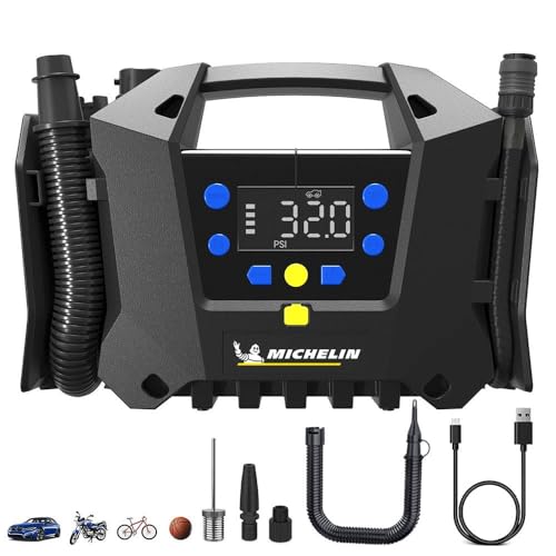 MC34259 11.1 V/2.5 Ah Li-ion 120PSI Ayarlanabilir Dijital Basınç Göstergeli Şarjlı Lastik ve Yatak Şişirme Pompası