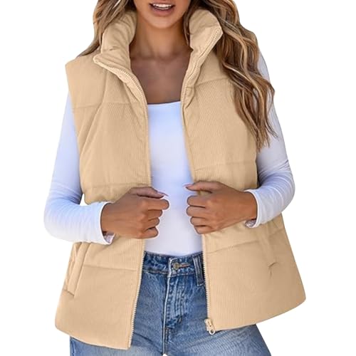 Chaleco de invierno para mujer ideal para paseos urbanos con bolsillos
