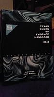 Texas Rules of Evidence Handbook 2014 1598391771 Book Cover