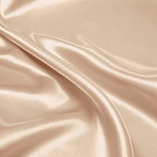 Image of SiinvdaBZX Satin Bassinet Sheets for Baby Hair,Beige | Silk-Like Soft Bassinet Fitted Sheets for Hourglass, Oval & Rectangular Bassinet Mattress