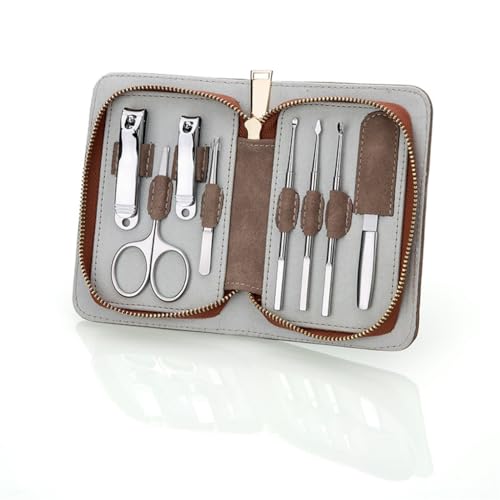 Coupe-ongles et ensemble de manucure complet sous sac à fermeture éclair doré
