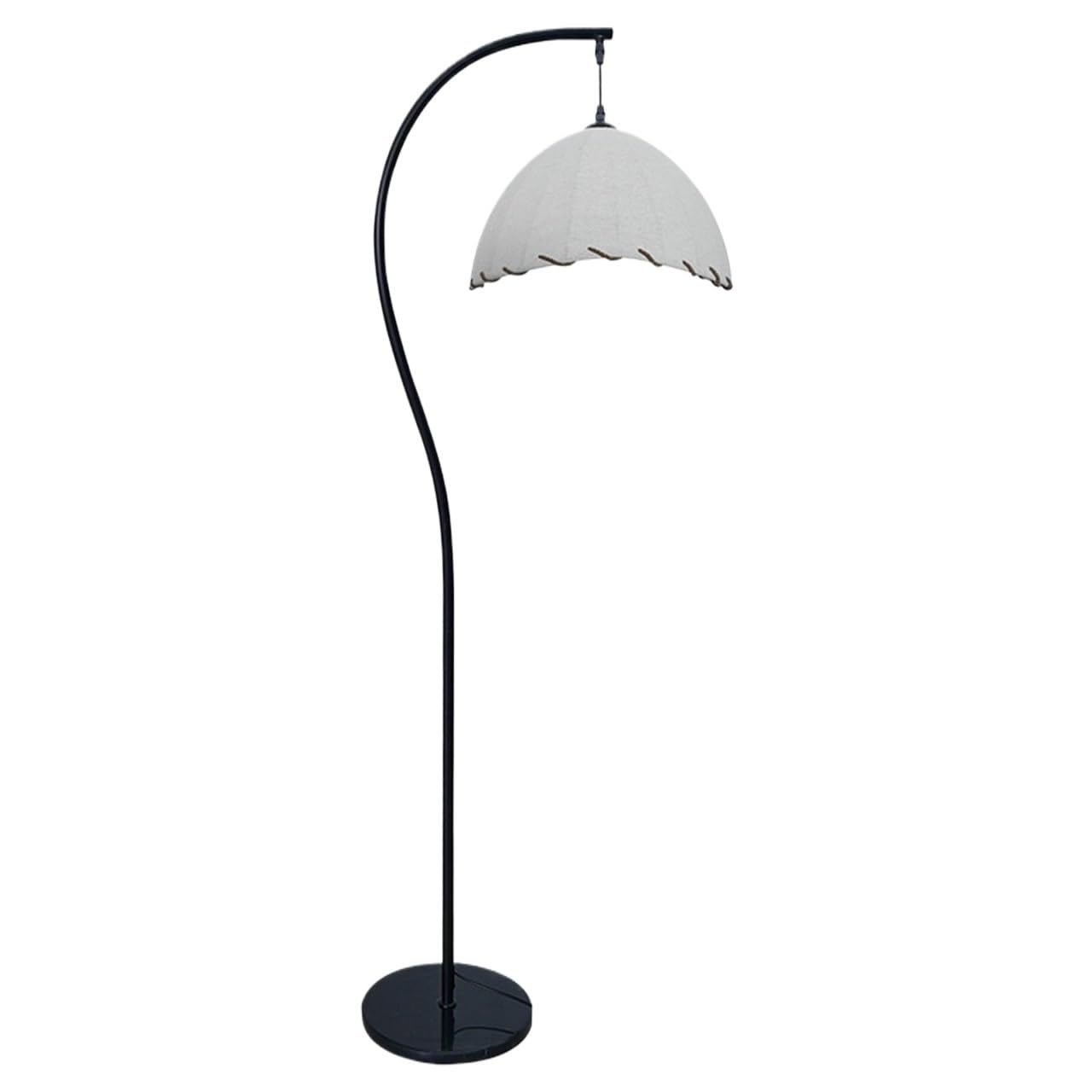 AZHKJKZH Floor Standing Lamp Retro-Style Floor Lamp with Fabric Lampshade Corner Standing Living Room