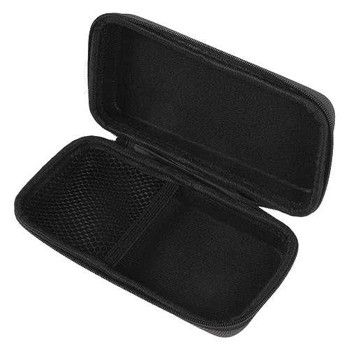 LALADEFIEE Eva Microphone Storage Box Waterproof Shockproof Carrying Case Portable Black Pouch (18.5 * 9 * 4.5cm)