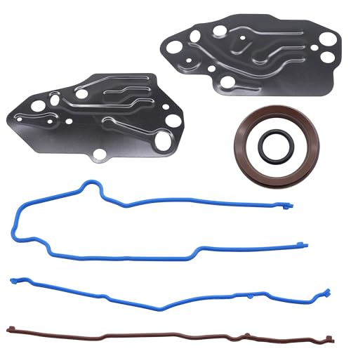 Image of HiSport TCS46078 Timing Cover Gasket Set - Compatible with Ford Expedition F-150 F-250 Super Duty F-350 Super Duty Compatible with Lincoln Mark LT Navigator 5.4L Engine Undergasket