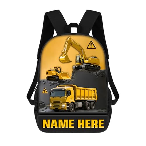 LZKYCTO Personalized Engineering Vehicle Themed Backpack,