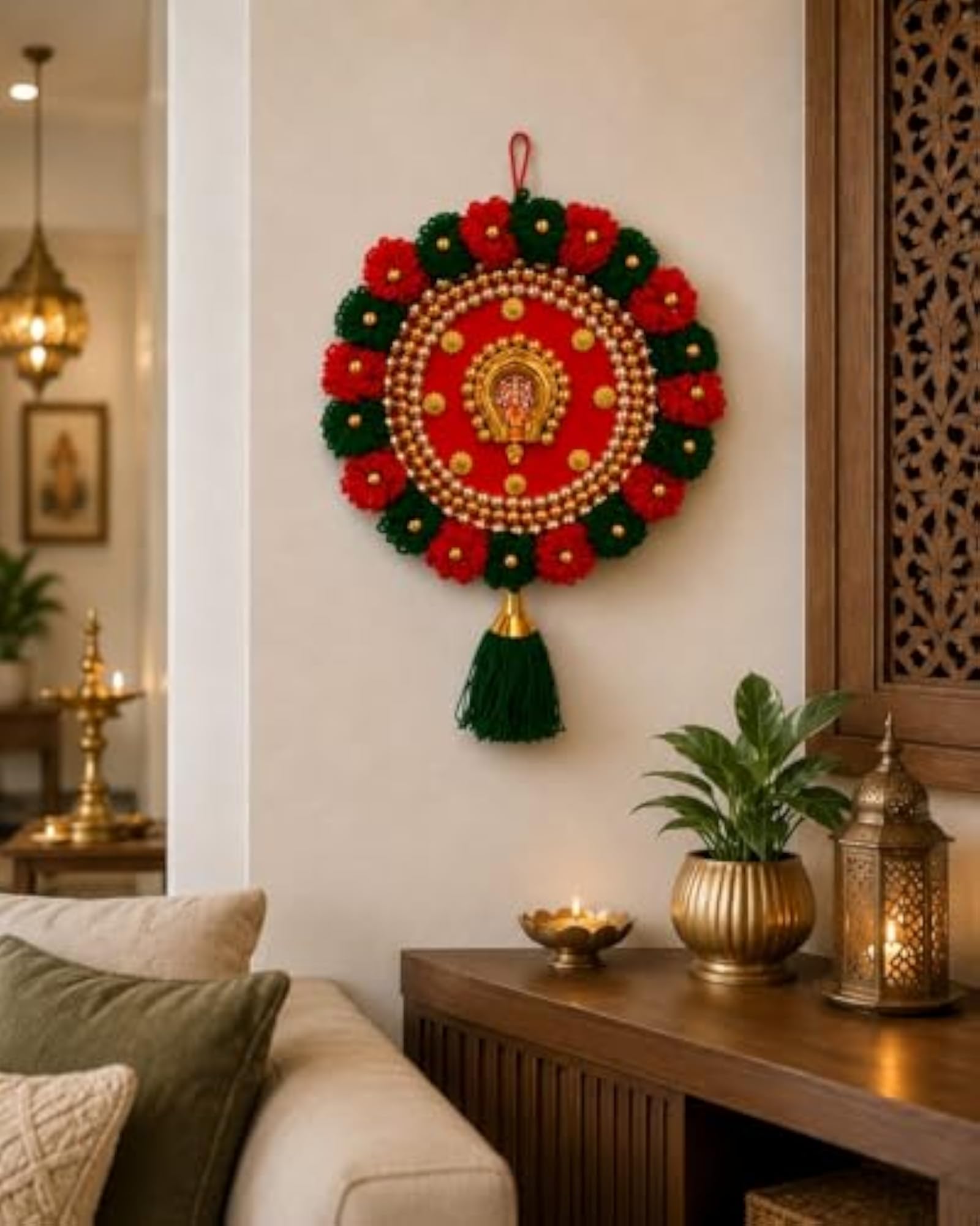 Guruvayurappan Dream Catcher Wall Hanging, Handcrafted Decor