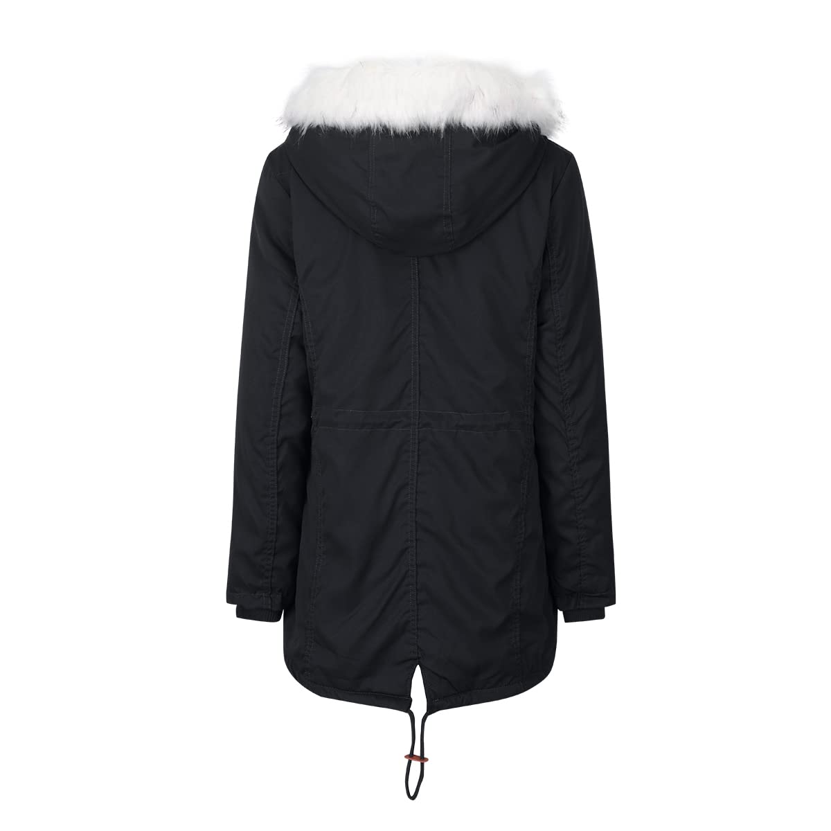 YYNUDA Winterparka Damen Lang Wintermantel Fell Kapuze Outdoor
