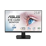 ASUS Eye Care VA24ECE | 24 Zoll Full HD Monitor |Rahmenlos, Flicker-Free, Blaulichtfilter, FreeSync | 75 Hz, 16:9 IPS Panel, 1920x1080 | USB-C Anschluss mit 15W, HDMI, Schwarz