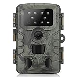 Roeam Cámara de Caza 20MP 1080P con Diseño Impermeable IP66,3 sensores Infrarrojos,Gran Angular de 120°,Cámara de Fototrampeo para Seguimiento Cinegético de Fauna