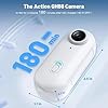 Stallion Frames Body Camera, 2025 New Stallionframes 4k Mini Handsfree Bodycam, Action Cam with Audio and Video Recording Wearable for Cycling, Diving, Pet, Vlogging (White-4K)