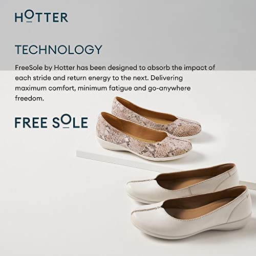 Hotter Robyn II Women's Casuals Classic Ballet Pump with Seam Detailing in Leather Narrow3