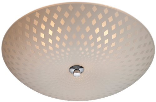 FirstlightProducts Celine Semi Flush Fitting, E14 (Small Edison Screw), Opal Glass with Decorative Pattern