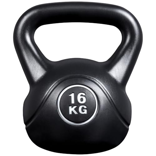 Yaheetech 16kg Kettlebell de Hormigón Pesa Rusa en Casa Gimnasio con Mango Ergonómico Antideslizante