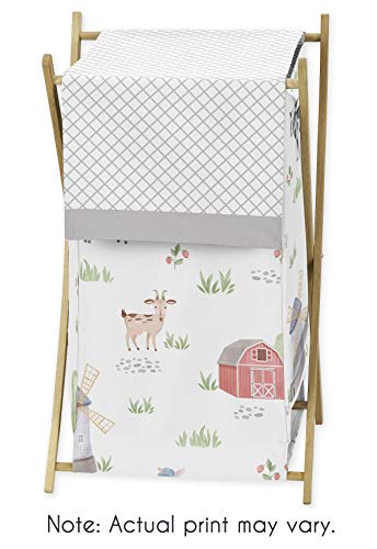 Sweet Jojo Designs Farm Animals Baby Kid Clothes Laundry Hamper - Watercolor Farmhouse Lattice Horse Cow Sheep Pig #TOP5
