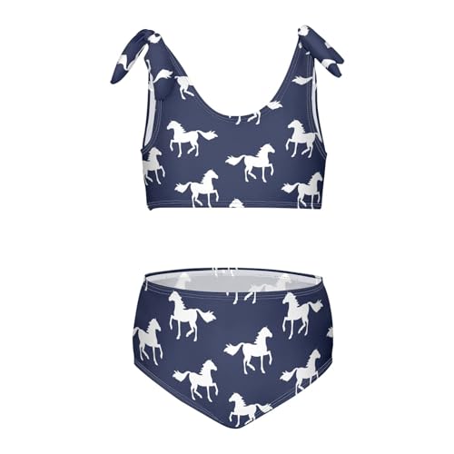 Image of CaTaKu Girls Swimsuits Two Piece Swimwear Cute Bikini Set Tankini Hawaiian Beach Sport Bathing Suit for Girls Size 3-12T