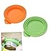 Toddmomy 2pcs Silicone Pet Food Can Covers Food-Grade Silicone Lids Airtight Seal for Standard Cans Easy to Use Reusable Orange and Green